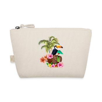 Conception tropicale avec toucans et palmiers. - Trousse biologique - nature - Devant