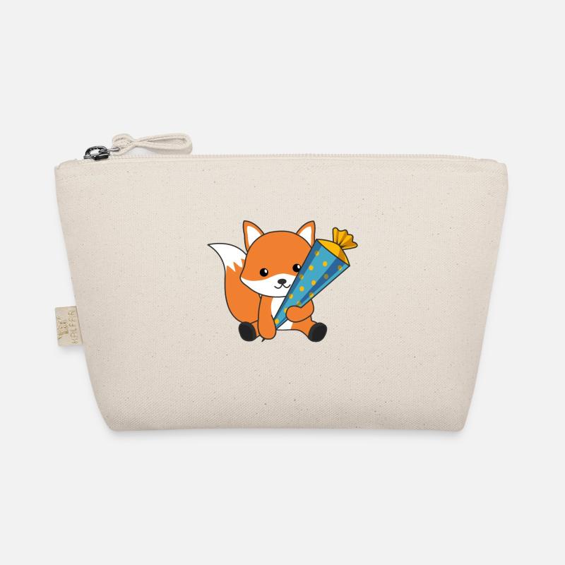 Kindergarten Fuchs Schule Kinder Schultüte süß - Bio-Täschchen - Natur