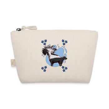 Stinktier Skunk Blue Design - Organic Pouch - nature - Front
