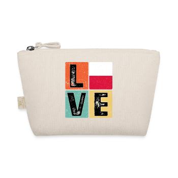I Love Poland flag for Polish pride - Organic Pouch - nature - Front