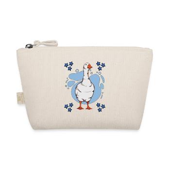 Geese Goose Blue Design - Organic Pouch - nature - Front