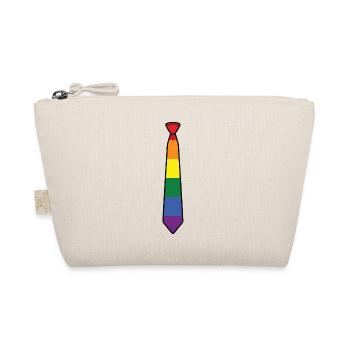 Krawatte Gay pride Regenbogen Hochzeit Geschenk - Bio-Täschchen - Natur - Vorne