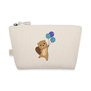 Beaver balloons funny animals for kids - Organic Pouch - nature - Front