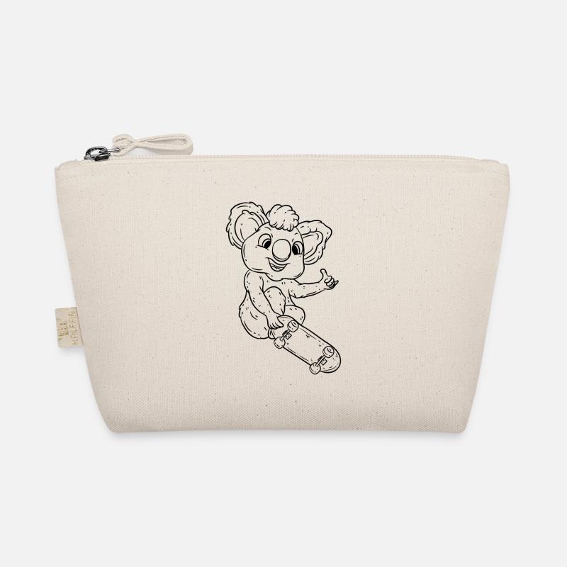 Koala Skater Skateboard Drawing Organic Pouch