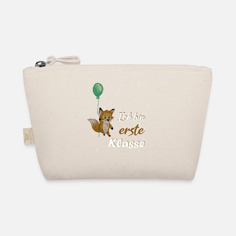 Einschulung. ich bin erste Klasse Fuchs - Bio-Täschchen - Natur