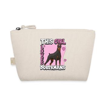 Doberman This Girl Loves Dobermans - Organic Pouch - nature - Front