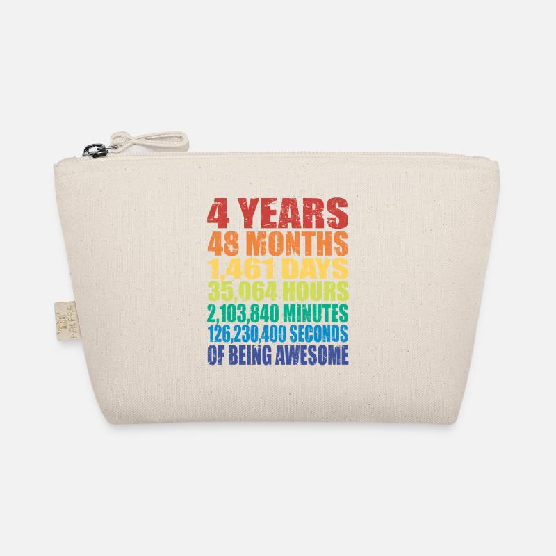 Funny 4th Birthday Gift, Age 4 Years Old Organic Pouch
