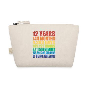 Lustiges Geschenk zum 12. Geburtstag, Alter 12 Jahre alt - Bio-Täschchen - Natur - Vorne