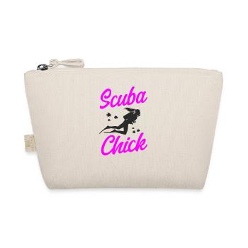 Diving Diver Girl Scuba Chick - Bio-Täschchen - Natur - Vorne