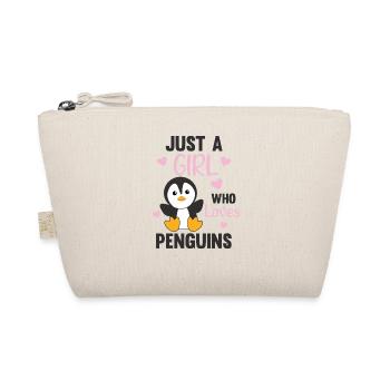Juste une fille qui aime penguins doux coeur de pingouin - Trousse biologique - nature - Devant
