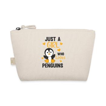 Juste une fille qui aime penguins doux coeur de pingouin - Trousse biologique - nature - Devant