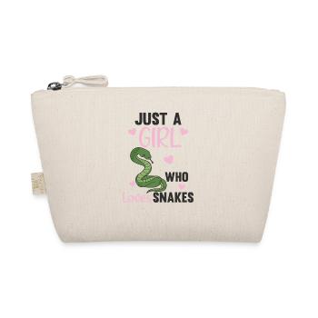 Just a girl who loves snakes Sweet snake - Organic Pouch - nature - Front