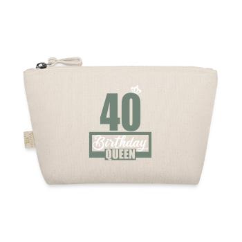 40th birthday 40 years 40th Birthday Queen - Organic Pouch - nature - Front