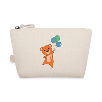 L’ours orange vole avec des ballons animaux mignons ours - Trousse biologique - nature - Devant