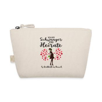 Enceinte grossesse mariage cadeau - Trousse biologique - nature - Devant