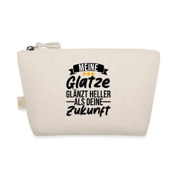 Glatze Glatzkopf Glatzenträger Geschenk - Bio-Täschchen - Natur - Vorne