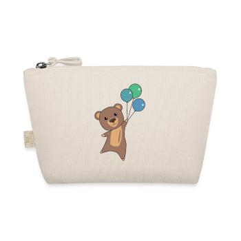 Bear flies up with balloons - Organic Pouch - nature - Front