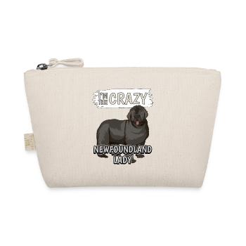 Neufundländer I'm The Crazy Newfoundland Lady - Bio-Täschchen - Natur - Vorne