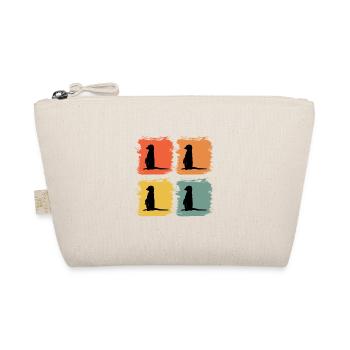 Erdmännchen Tier Retro Pop Art Geschenkidee - Bio-Täschchen - Natur - Vorne