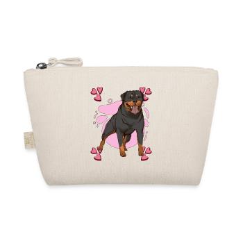 Rottweiler Heart Design - Organic Pouch - nature - Front