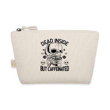 Dead Inside But Caffeinated Skelett trinkt Kaffee - Bio-Täschchen - Natur - Vorne