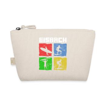 Surfing for Surfers Vintage Eisbach Gift Idea - Organic Pouch - nature - Front