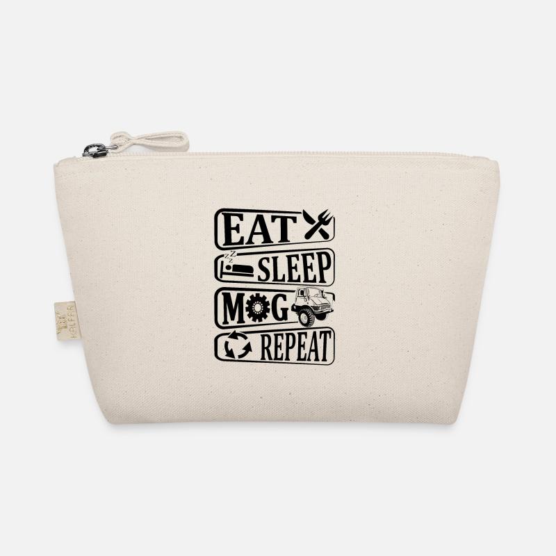 Eat, Sleep, Mog, Repeat, - Unimog - Oldtimer Bio-Täschchen