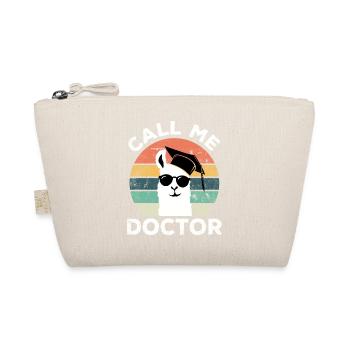 Lustiges Lama Doktor Promotion Doktortitel Spruch - Bio-Täschchen - Natur - Vorne