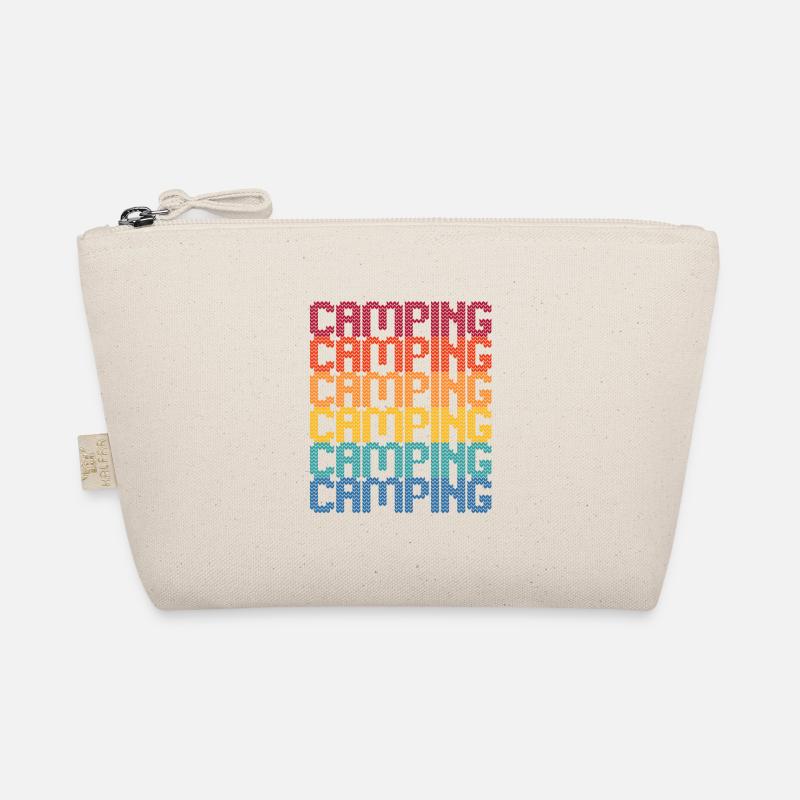 Camping Regenbogen Blockschrift Bio-Täschchen