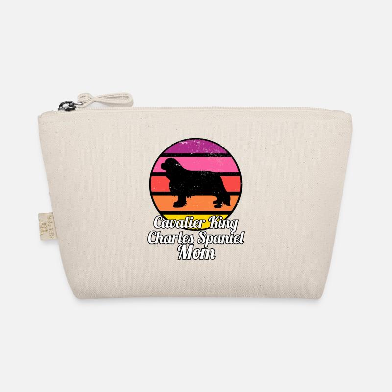 Cavalier King Charles Spaniel Mom I Retro Cavalier Trousse biologique
