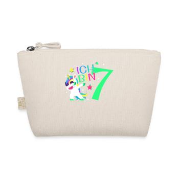 Ich Bin 7 Jahre Einhorn 7. Geburtstag Geschenk - Bio-Täschchen - Natur - Vorne