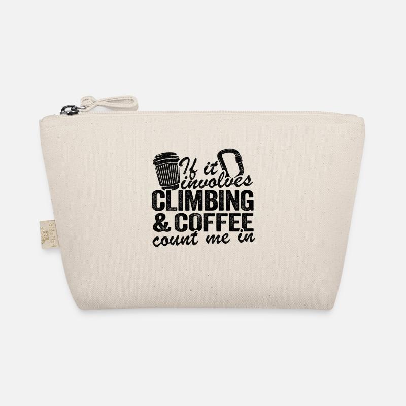 If It Involves Climbing & Coffee Count Me In - Organic Pouch - nature
