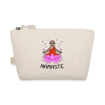 Yoga Namaste Sloth - Organic Pouch - nature - Front