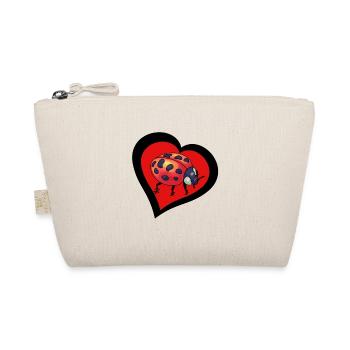 Coeur Lucky Charm Coccinelle Insecte Bonheur Bébé - Trousse biologique - nature - Devant