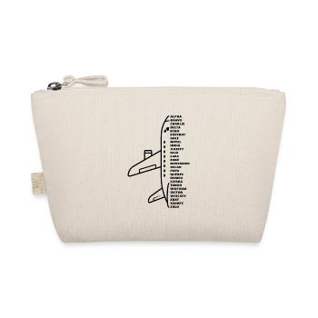 Nato Alphabet Motiv Fluglotse Pilot - Bio-Täschchen - Natur - Vorne