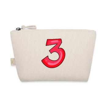 3 red - number three - digit - Organic Pouch - nature - Front