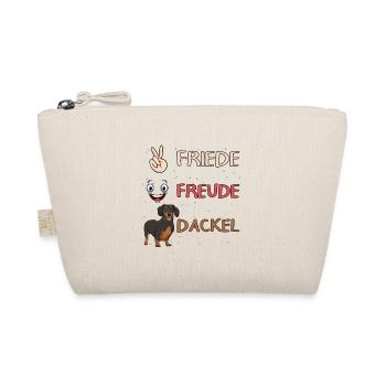 Dackel Friede Freude Dackel - Bio-Täschchen - Natur - Vorne