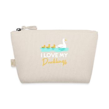 I love my baby ducks ducks Mama Laufente - Organic Pouch - nature - Front