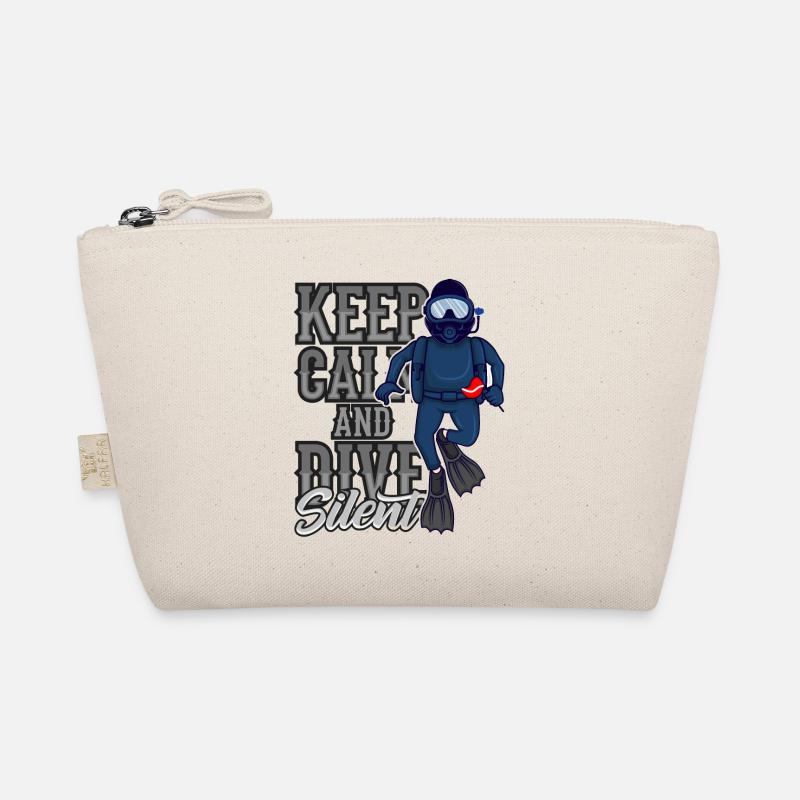 Keep Calm And Dive Silent Tec Diver Berufstaucher Bio-Täschchen