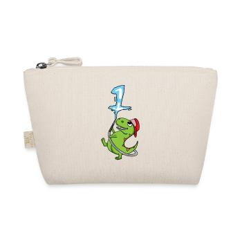 1st Birthday Dinosaur Fire Brigade Gift - Organic Pouch - nature - Front