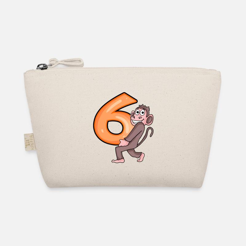 6. Birthday Monkey Boy 6 Years Gift Organic Pouch