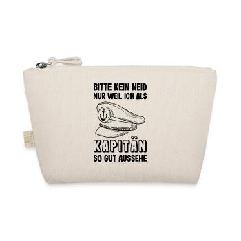 Kapitän Mütze Käptn Bootsführerschein Schifffahrt - Bio-Täschchen - Natur - Vorne