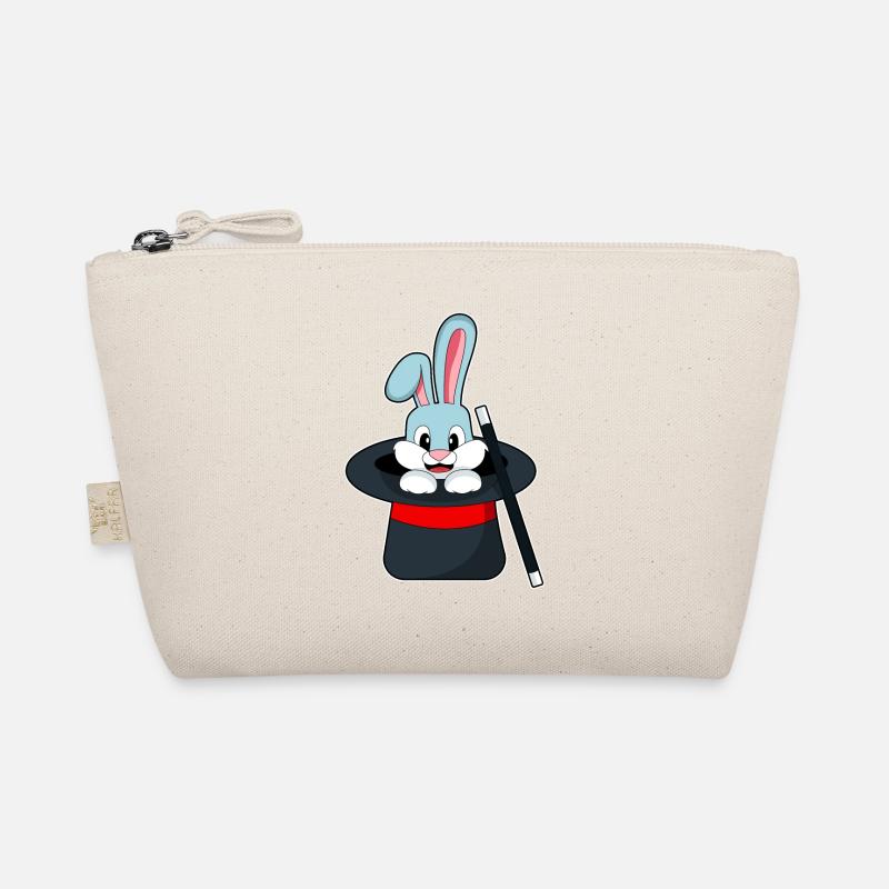 Rabbit in magic with magic wand & hat Organic Pouch