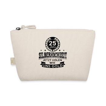 Silberhochzeit 25 Jahre Verheiratet Hochzeitstag - Bio-Täschchen - Natur - Vorne