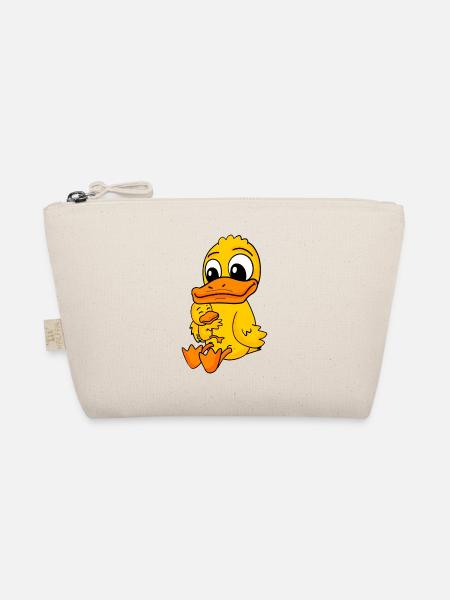 Duck Family - Duck with Baby - Duck - Organic Pouch - nature - Front