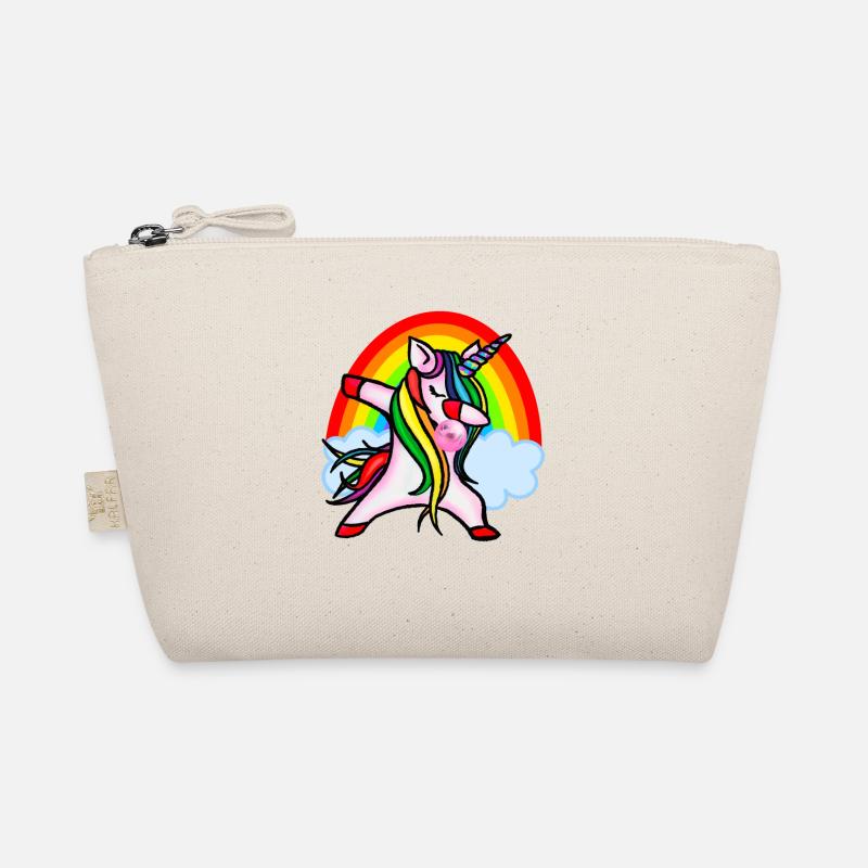 Dabbendes Einhorn mit Kaugummi Regenbogen dabbing Bio-Täschchen