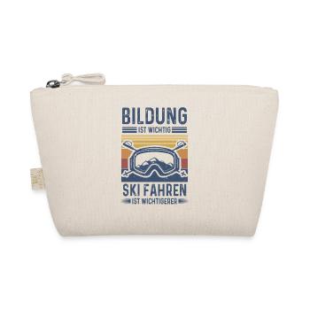 Ski Bildung ist Wichtig Skien ist Wichtigerer - Bio-Täschchen - Natur - Vorne