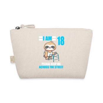 18 please help me across road 18th birthday - Organic Pouch - nature - Front