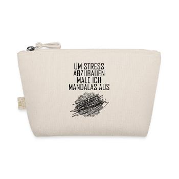 Um Stress abzubauen male ich Mandalas aus - Bio-Täschchen - Natur - Vorne
