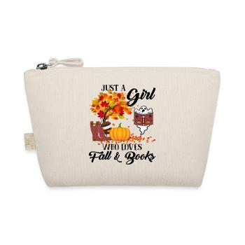 Halloween Just a girl who loves fall and books - Organic Pouch - nature - Front